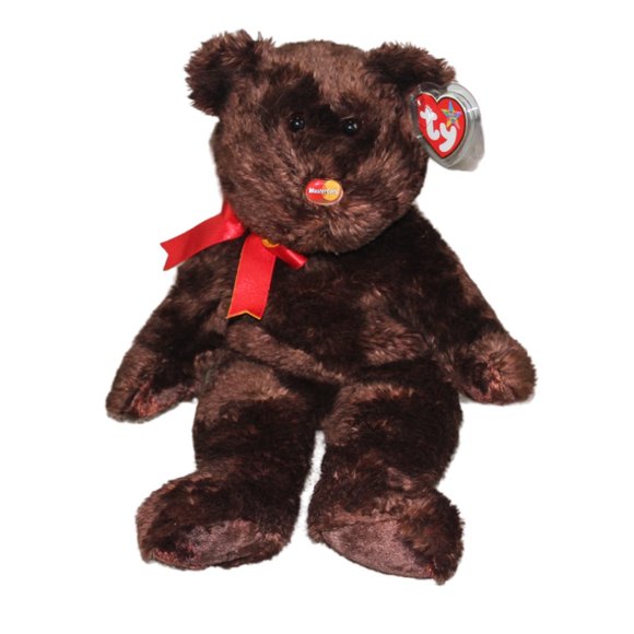 Ty M.C. Mastercard Beanie Buddy Teddy Bear Plush Stuffed Animal Large 15" 2005
